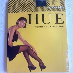 𝅺HUE fishnet control top black . Size 3.  NEW